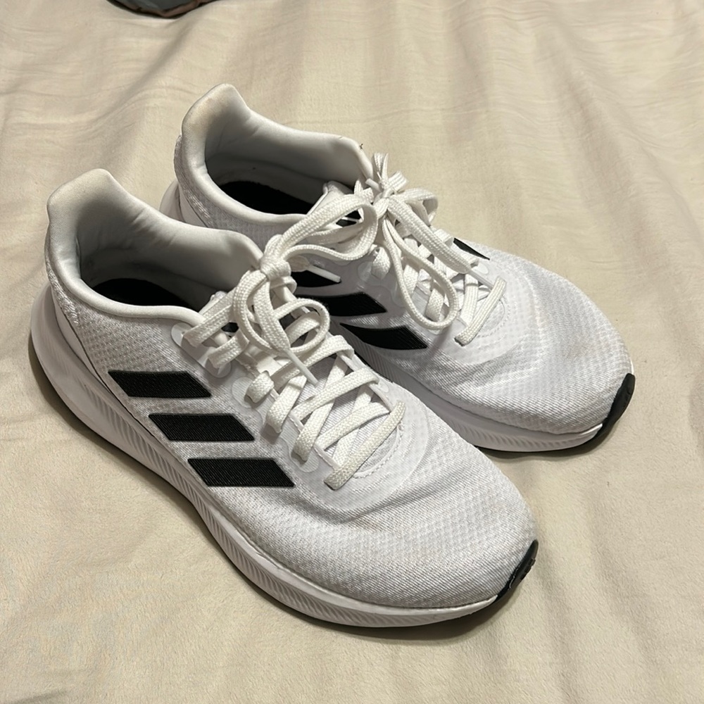Women’s Adidas RUNFALCON 3 size 9M white running shoes